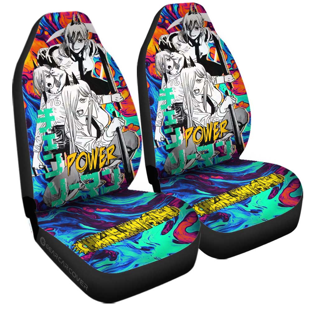 Power Car Seat Covers Custom Chainsaw Man Anime - Gearcarcover - 3