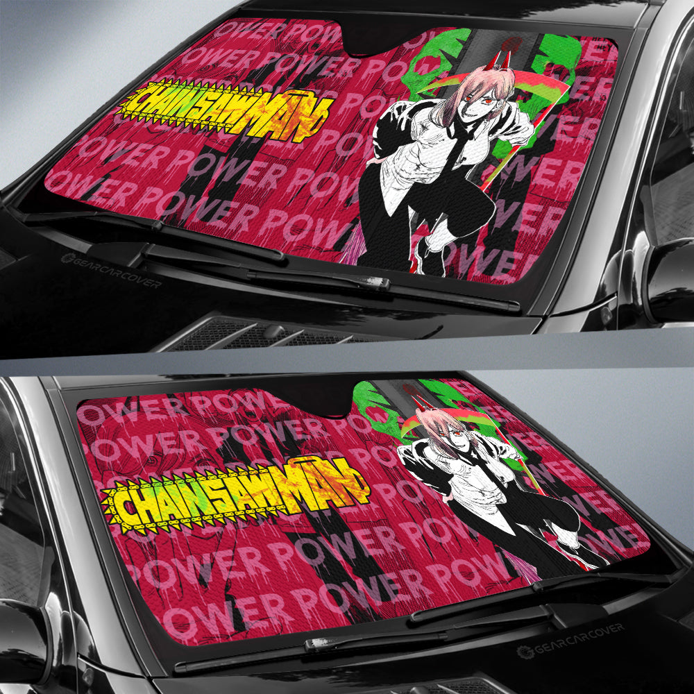 Power Car Sunshade Custom Chainsaw Man Anime Car Interior Accessories - Gearcarcover - 3