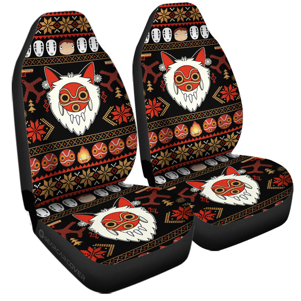 Princess Mononoke Mask Car Seat Covers Custom Car Accessories - Gearcarcover - 3