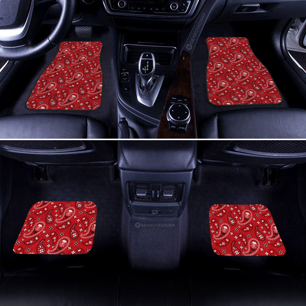 Red Paisley Pattern Car Floor Mats Custom Car Accessories - Gearcarcover - 2