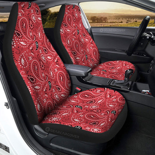 Red Paisley Pattern Car Seat Covers Custom Car Accessories - Gearcarcover - 2