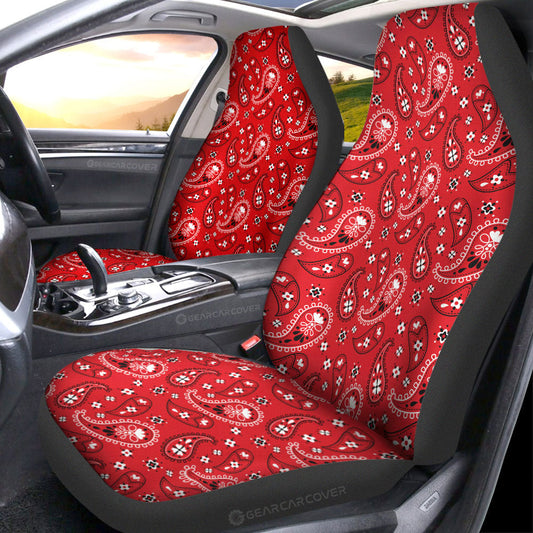 Red Paisley Pattern Car Seat Covers Custom Car Accessories - Gearcarcover - 1