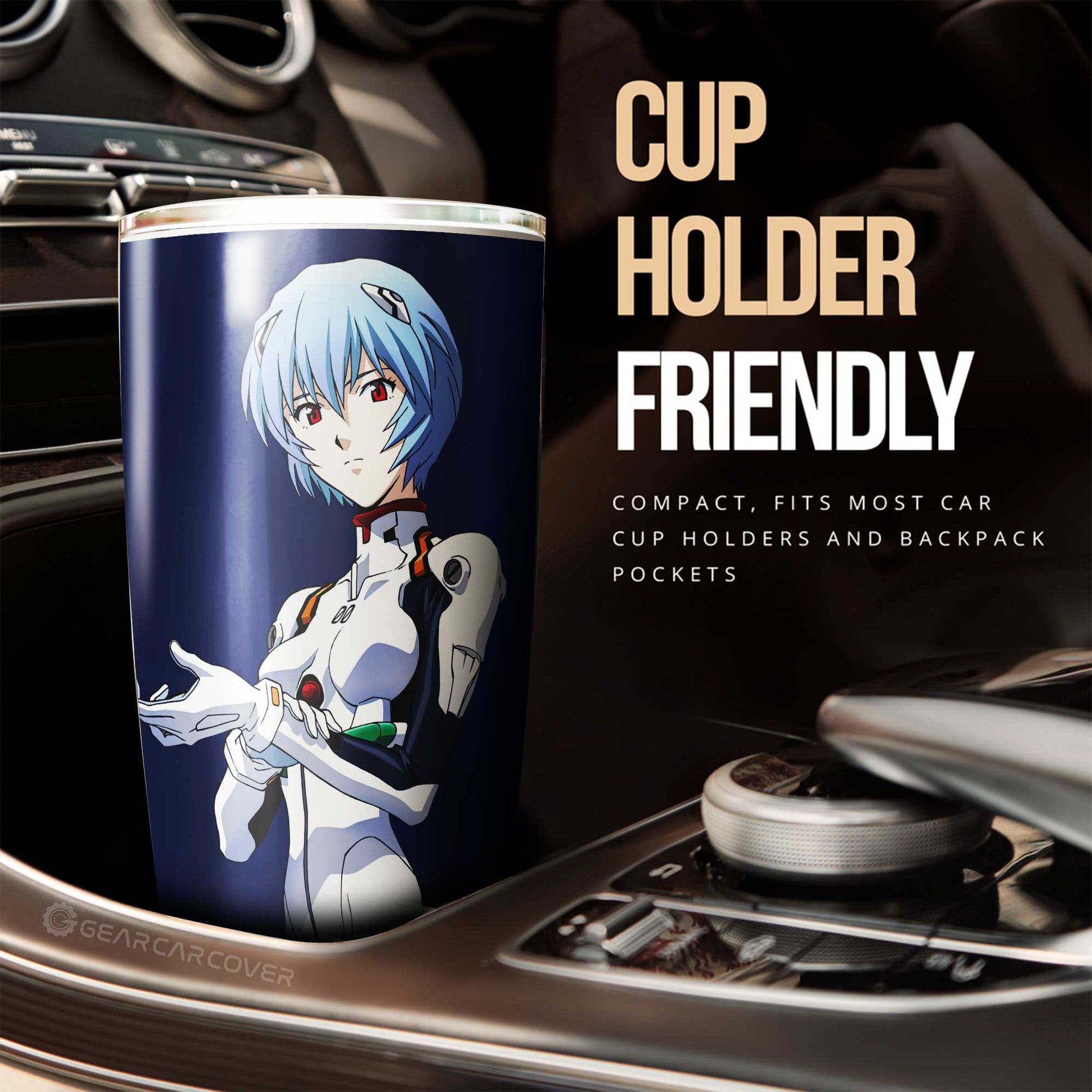 Rei Ayanami Tumbler Cup Custom NGE Car Accessories - Gearcarcover - 2