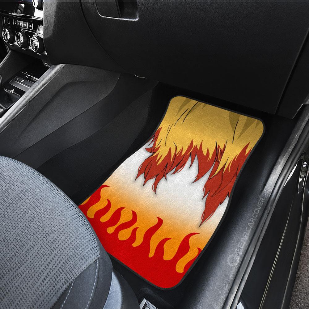 Rengoku Uniform Car Floor Mats Custom Hairstyle Car Interior Accessories - Gearcarcover - 4