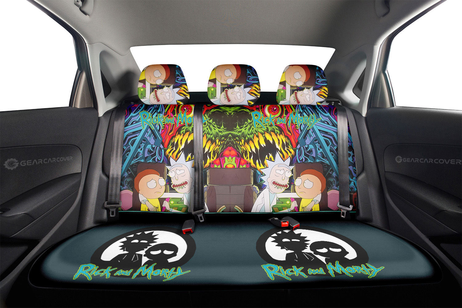 Rick and Morty Car Back Seat Covers Custom Car Interior Accessories - Gearcarcover - 2