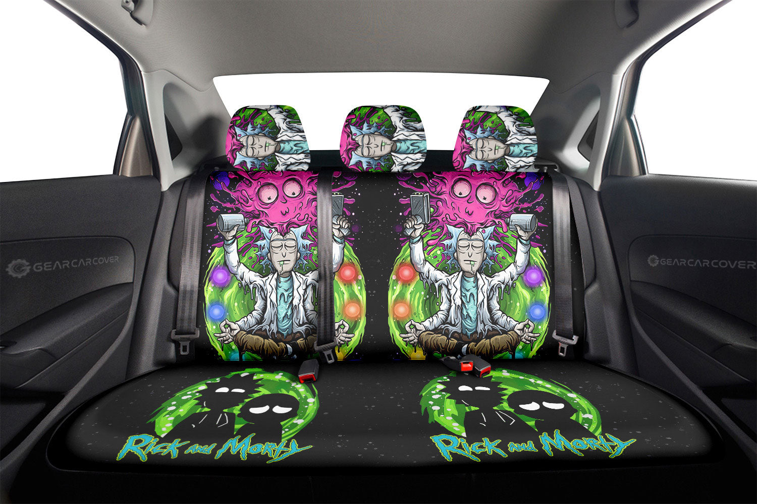 Rick and Morty Car Back Seat Covers Custom Car Interior Accessories - Gearcarcover - 2