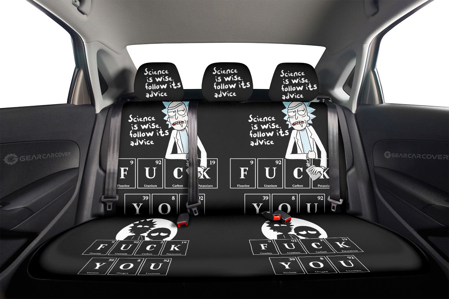 Rick and Morty Car Back Seat Covers Custom Car Interior Accessories - Gearcarcover - 2