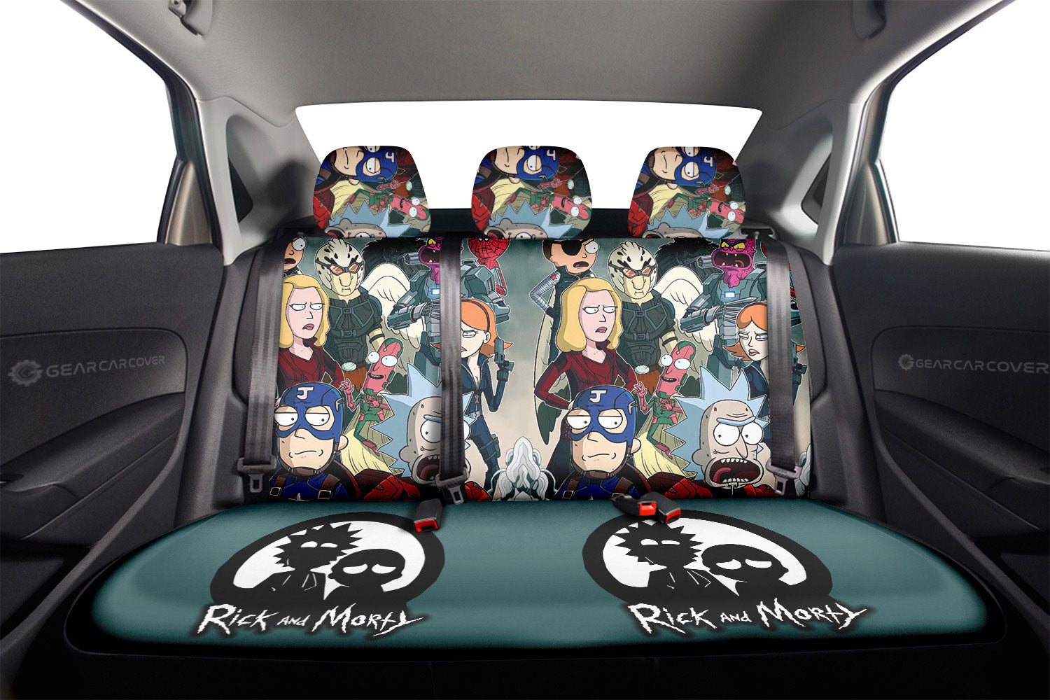 Rick and Morty Car Back Seat Covers Custom Car Interior Accessories - Gearcarcover - 2
