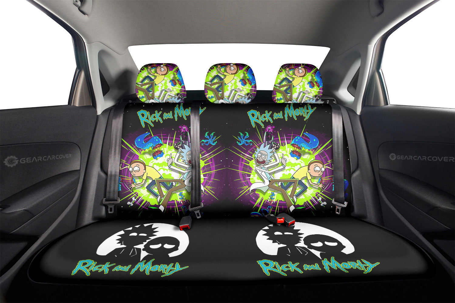 Rick and Morty Car Back Seat Covers Custom Car Interior Accessories - Gearcarcover - 2
