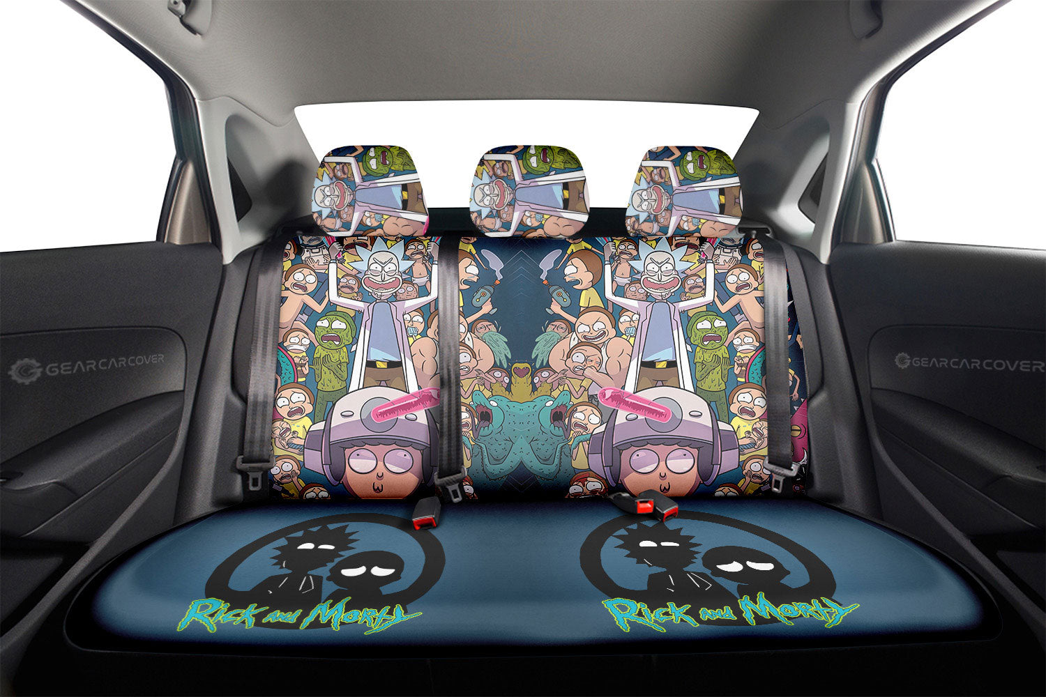 Rick and Morty Car Back Seat Covers Custom Car Interior Accessories - Gearcarcover - 2