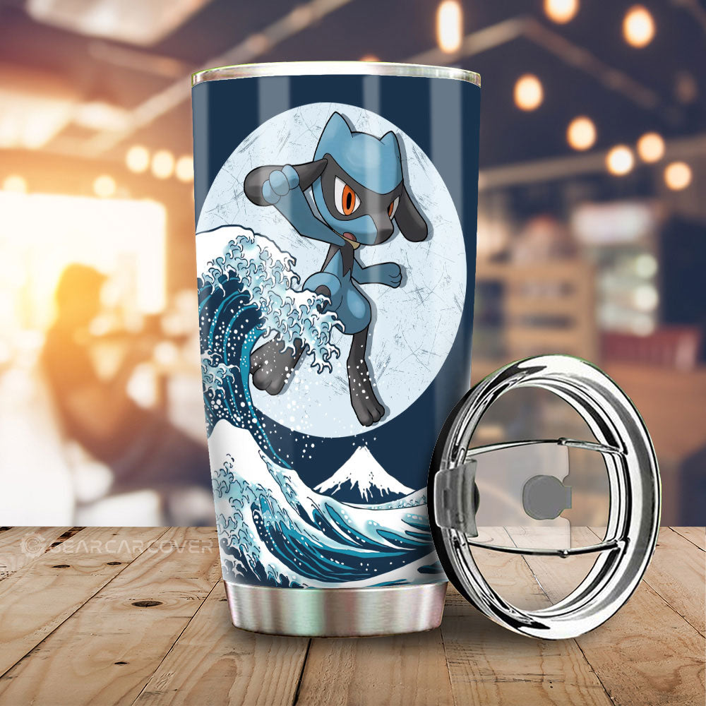 Riolu Tumbler Cup Custom Pokemon Car Accessories - Gearcarcover - 1