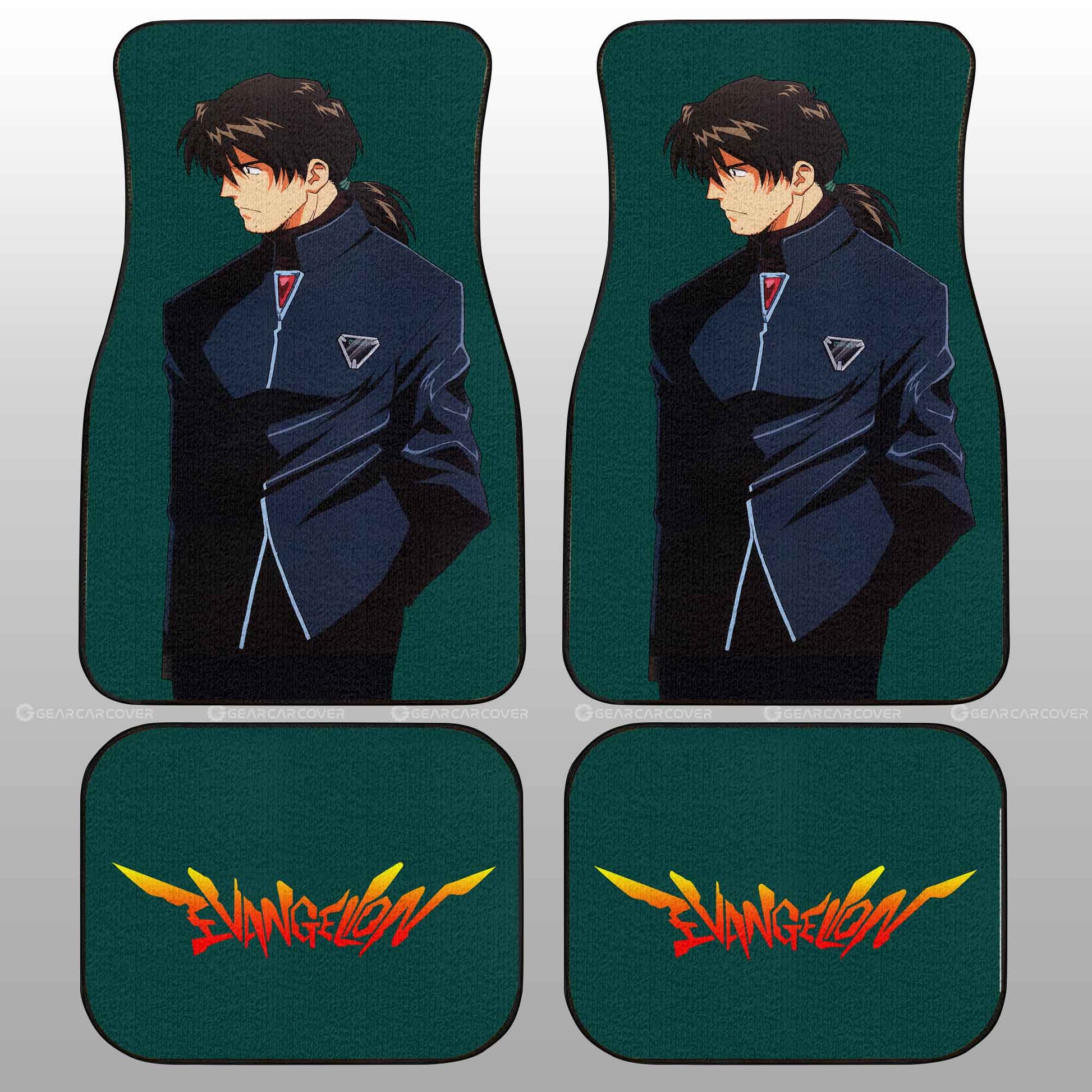 Ryoji Kaji Car Floor Mats Custom NGE Car Accessories - Gearcarcover - 2