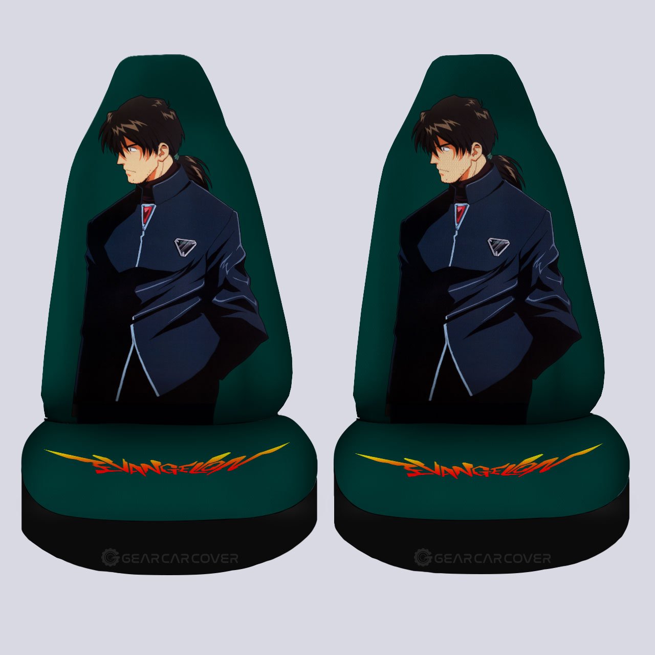 Ryoji Kaji Car Seat Covers Custom NGE Car Accessories - Gearcarcover - 4