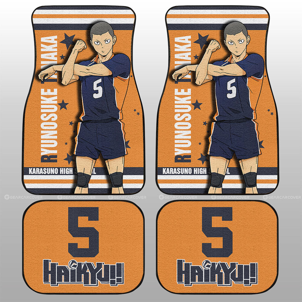 Ryunosuke Tanaka Car Floor Mats Custom Haikyuu Anime Car Accessories - Gearcarcover - 3
