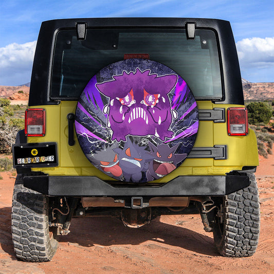 Sad Gengar Spare Tire Cover Custom Anime - Gearcarcover - 2