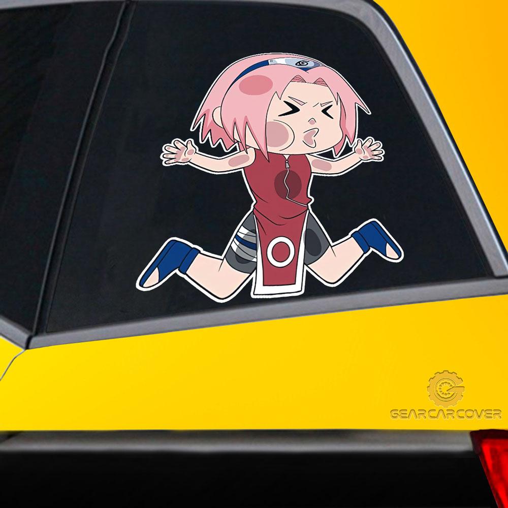 Sakura Hitting Glass Car Sticker Custom Naru Car Funny Accessories - Gearcarcover - 2