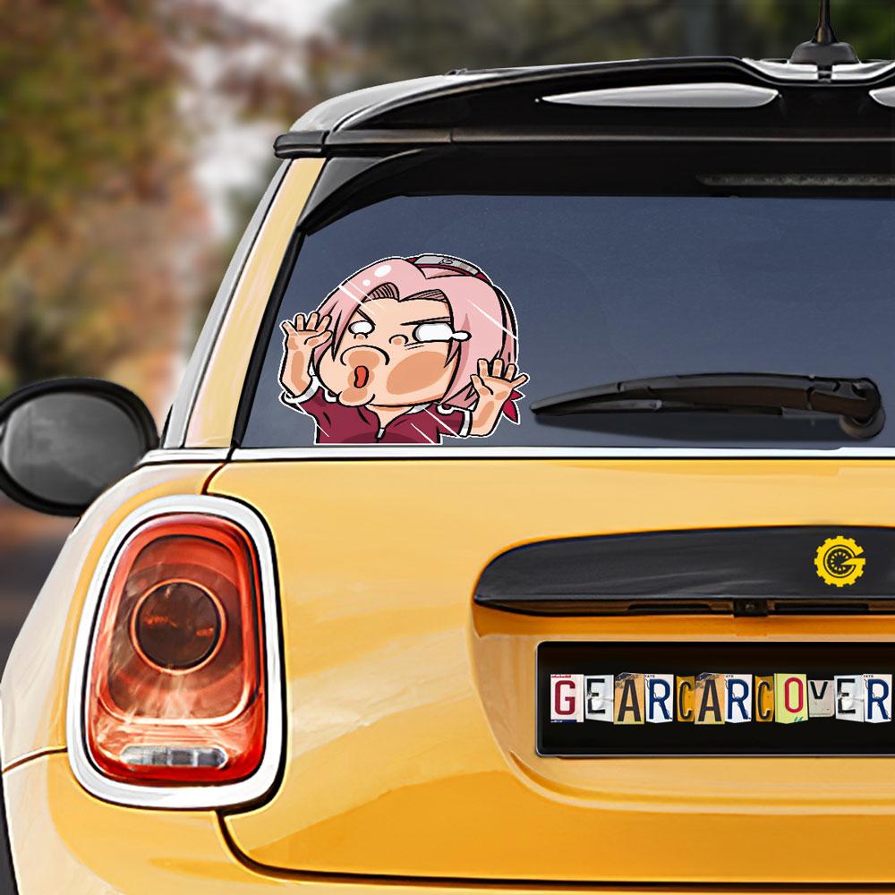 Sakura Hitting Glass Car Sticker Custom Naru Funny Car Accessories - Gearcarcover - 1