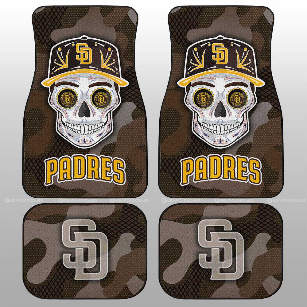 San Diego Padres Car Floor Mats Skull Theme Collection - Gearcarcover - 1