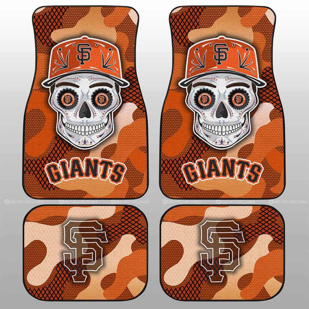 San Francisco Giants Car Floor Mats Skull Theme Collection - Gearcarcover - 1