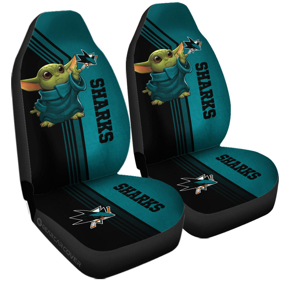 San Jose Sharks Car Seat Covers Baby Yoda Car Accessories - Gearcarcover - 3