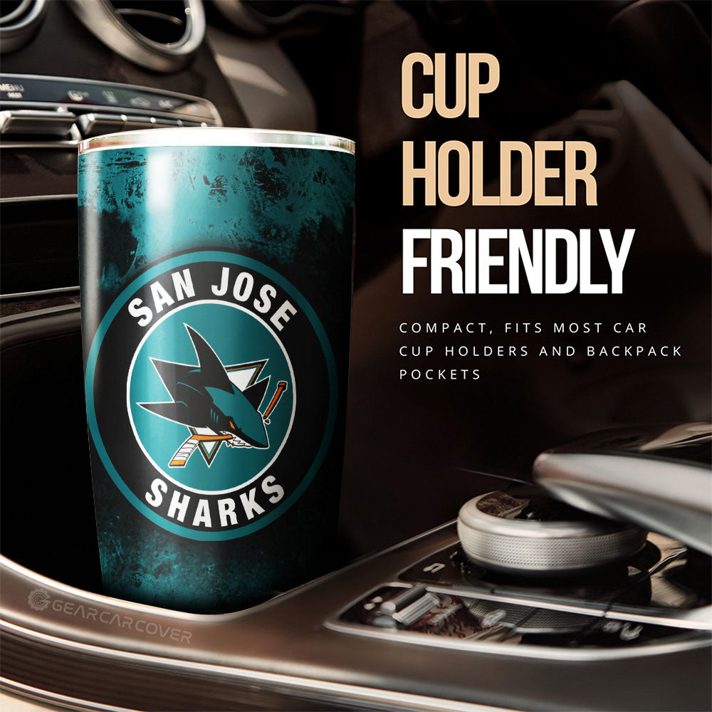 San Jose Sharks Tumbler Cup Custom Car Accessories - Gearcarcover - 3