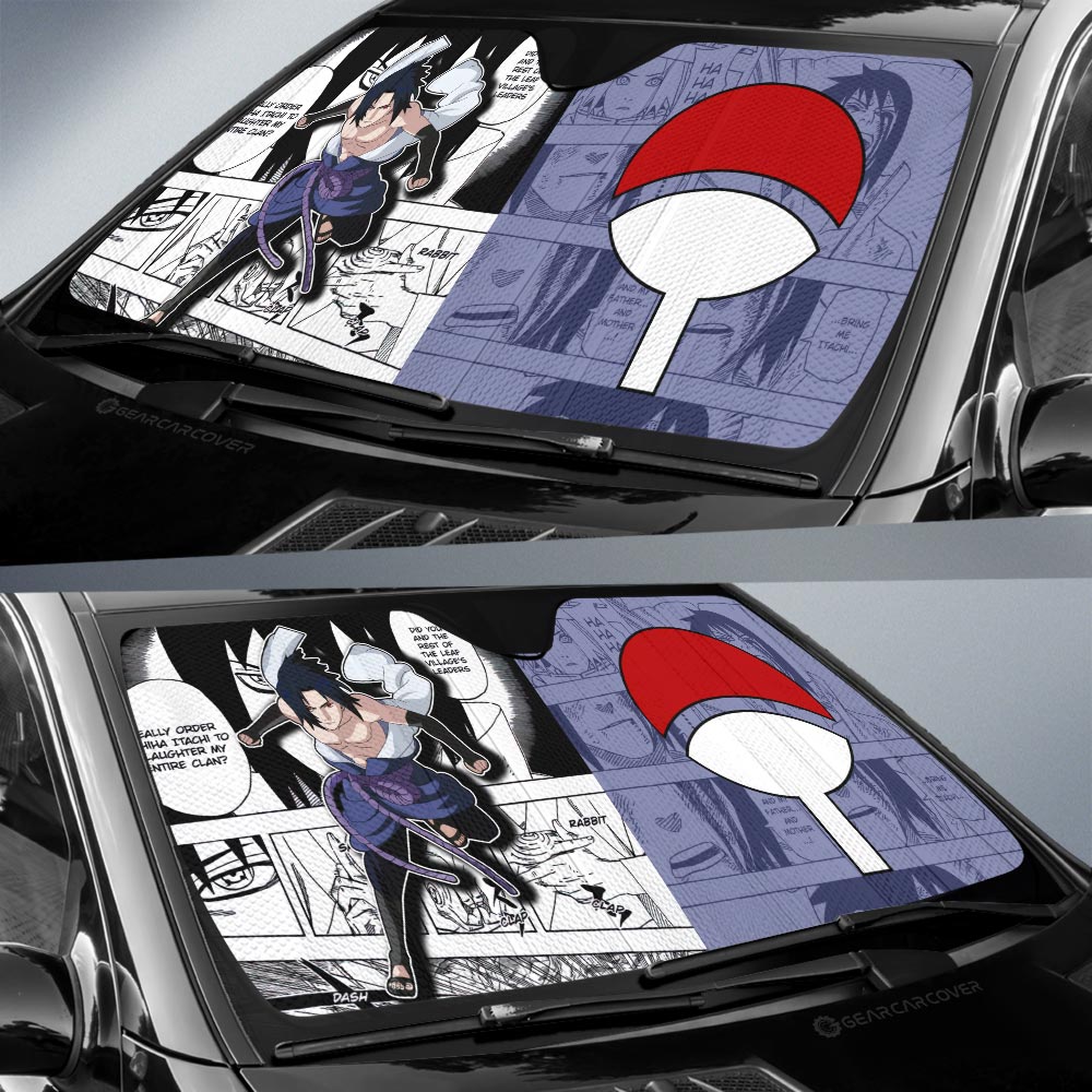Sasuke Car Sunshade Custom Mix Manga Car Accessories - Gearcarcover - 2