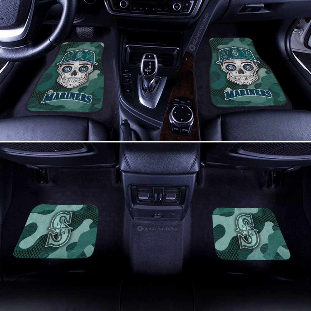 Seattle Mariners Car Floor Mats Skull Theme Collection - Gearcarcover - 2