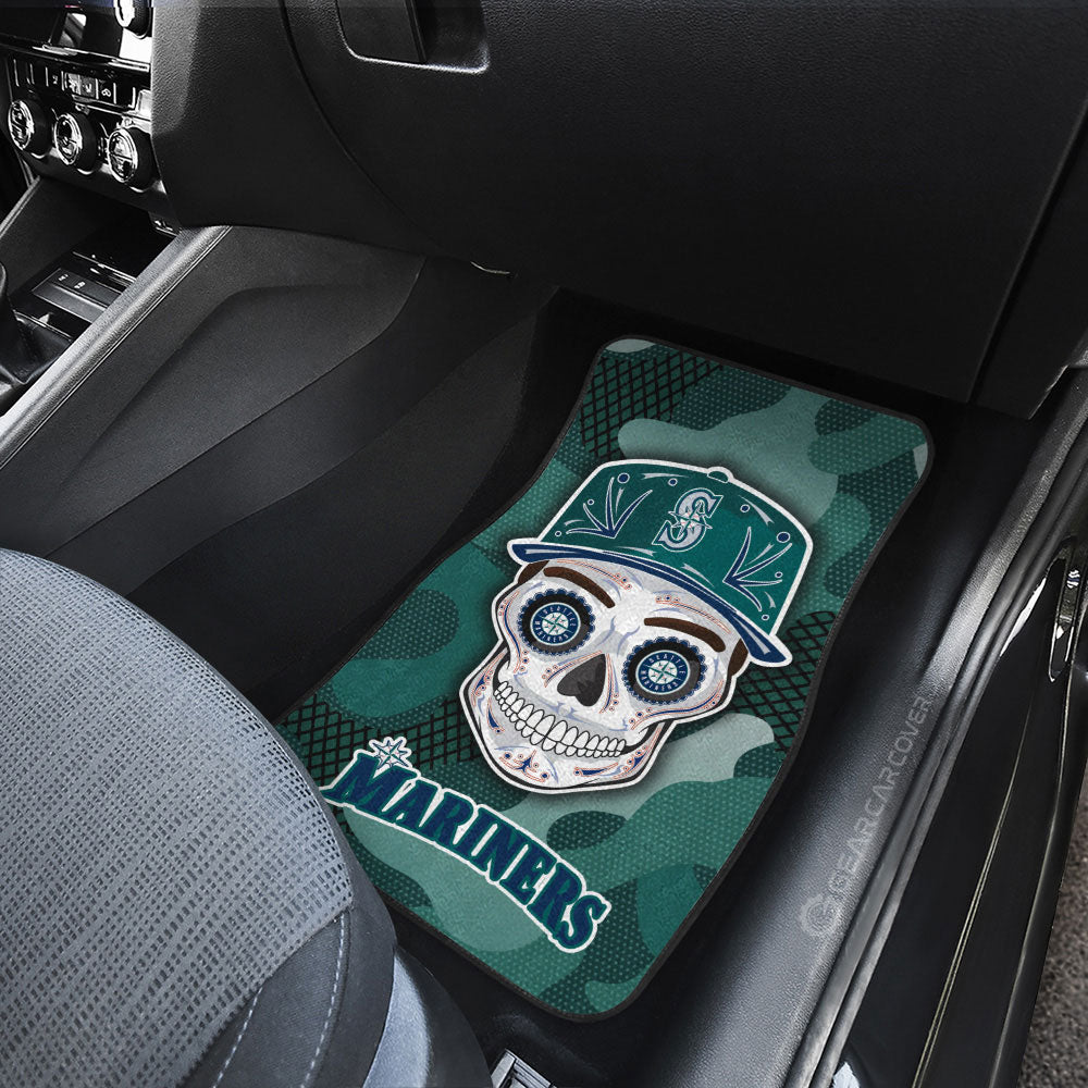 Seattle Mariners Car Floor Mats Skull Theme Collection - Gearcarcover - 3