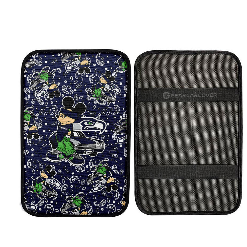 Seattle Seahawks Car Center Console Cover Cartoon Theme Collection - Gearcarcover - 2