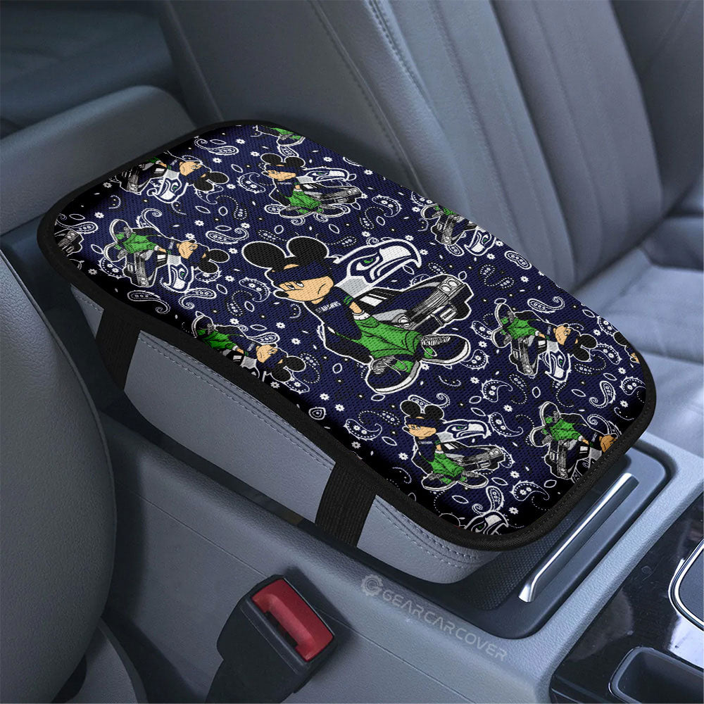Seattle Seahawks Car Center Console Cover Cartoon Theme Collection - Gearcarcover - 3