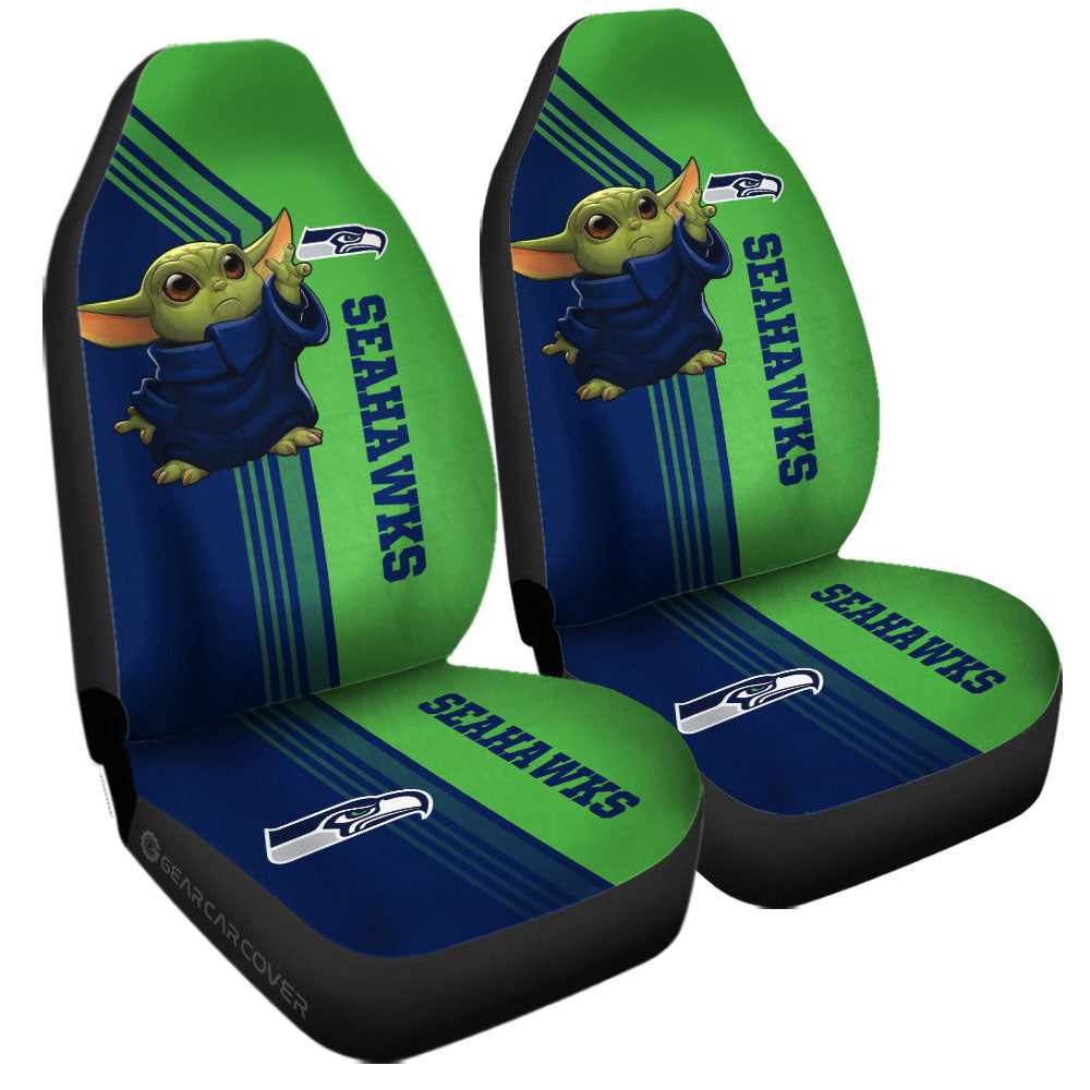 Seattle Seahawks Car Seat Covers Baby Yoda Car Accessories - Gearcarcover - 3