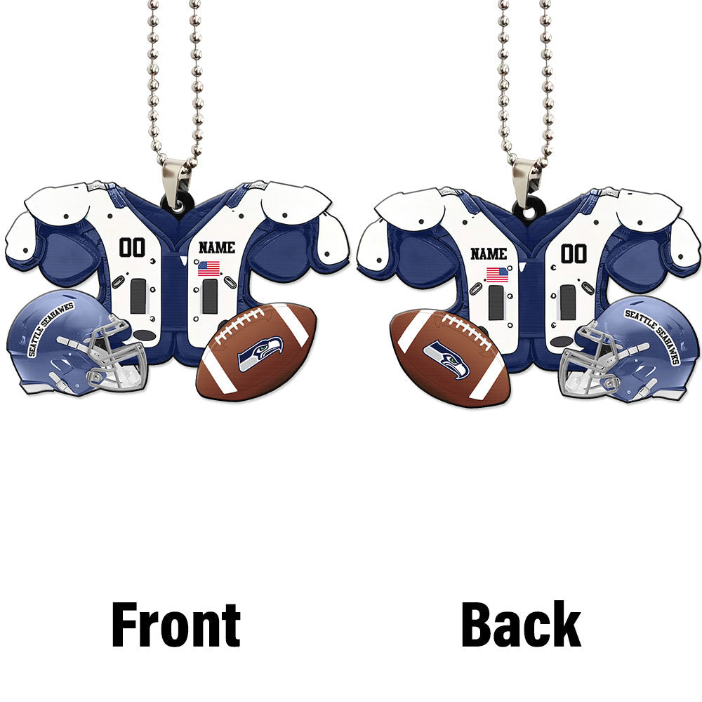 Seattle Seahawks Ornament Personalized Uniforms Collection - Gearcarcover - 4