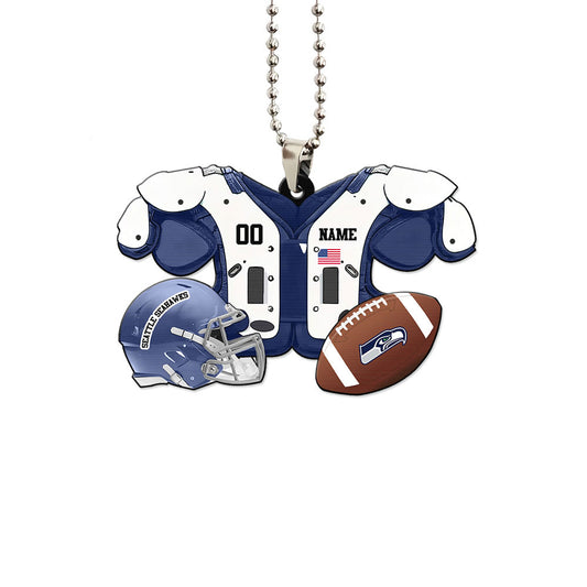 Seattle Seahawks Ornament Personalized Uniforms Collection - Gearcarcover - 1