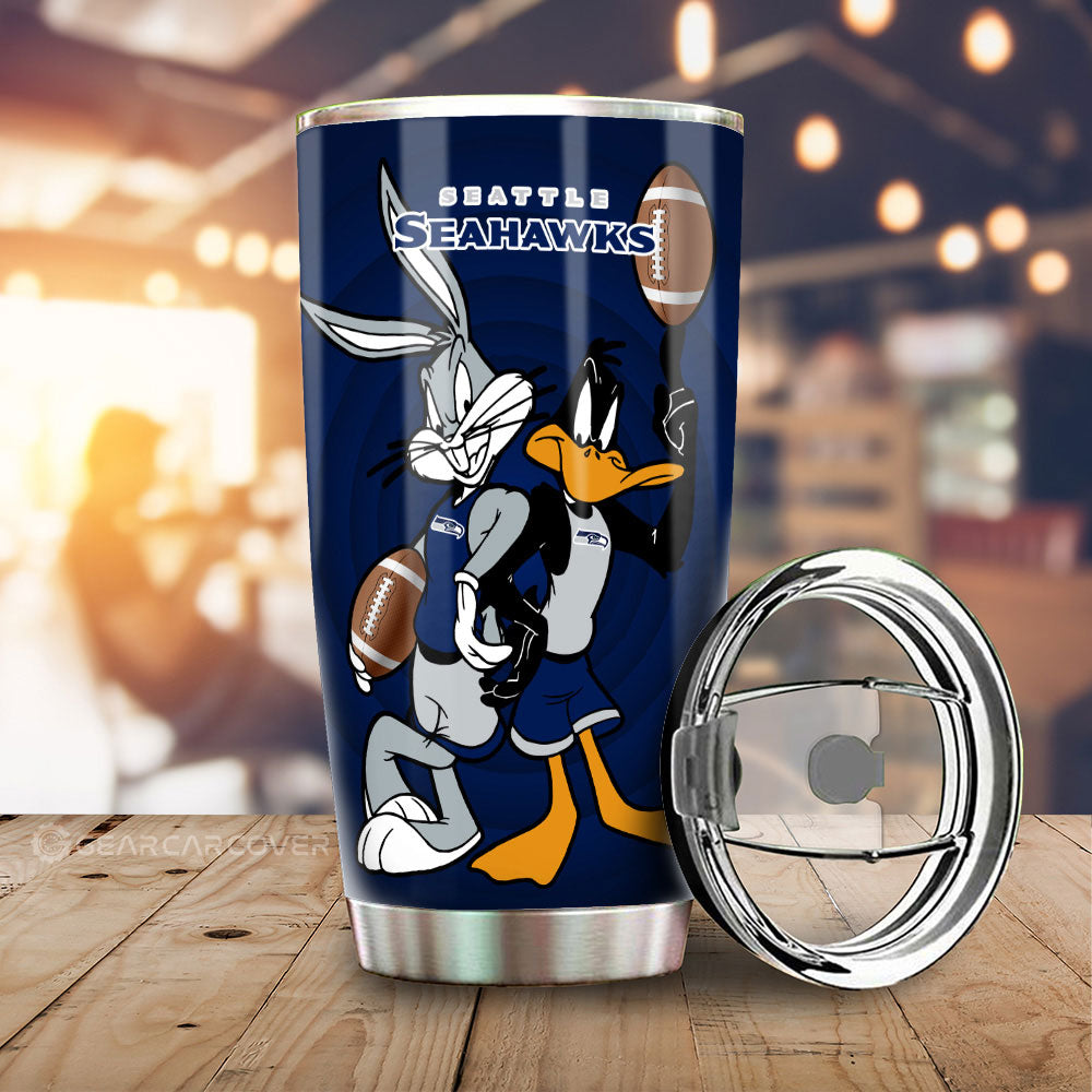 Seattle Seahawks Tumbler Cup Custom Car Accessories - Gearcarcover - 2