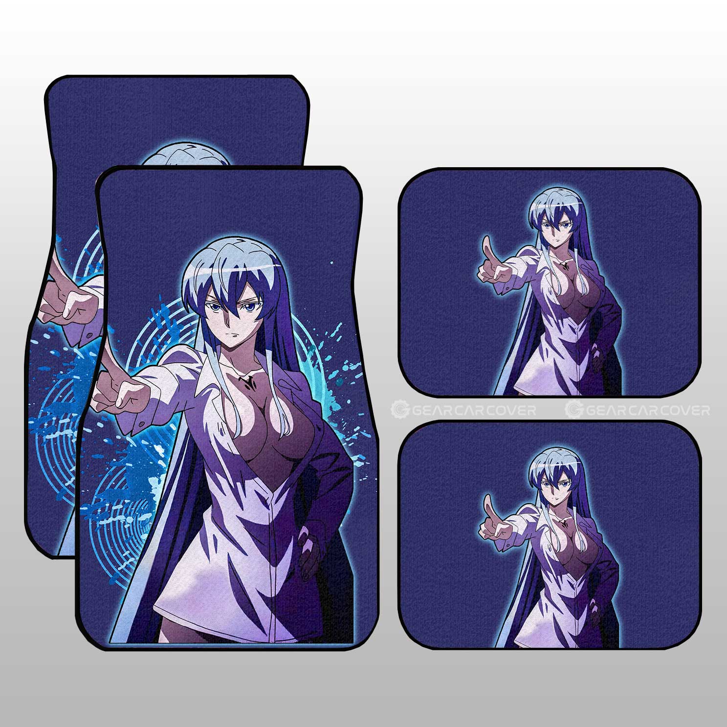 Sexy Girl Esdeath Car Floor Mats Custom - Gearcarcover - 1