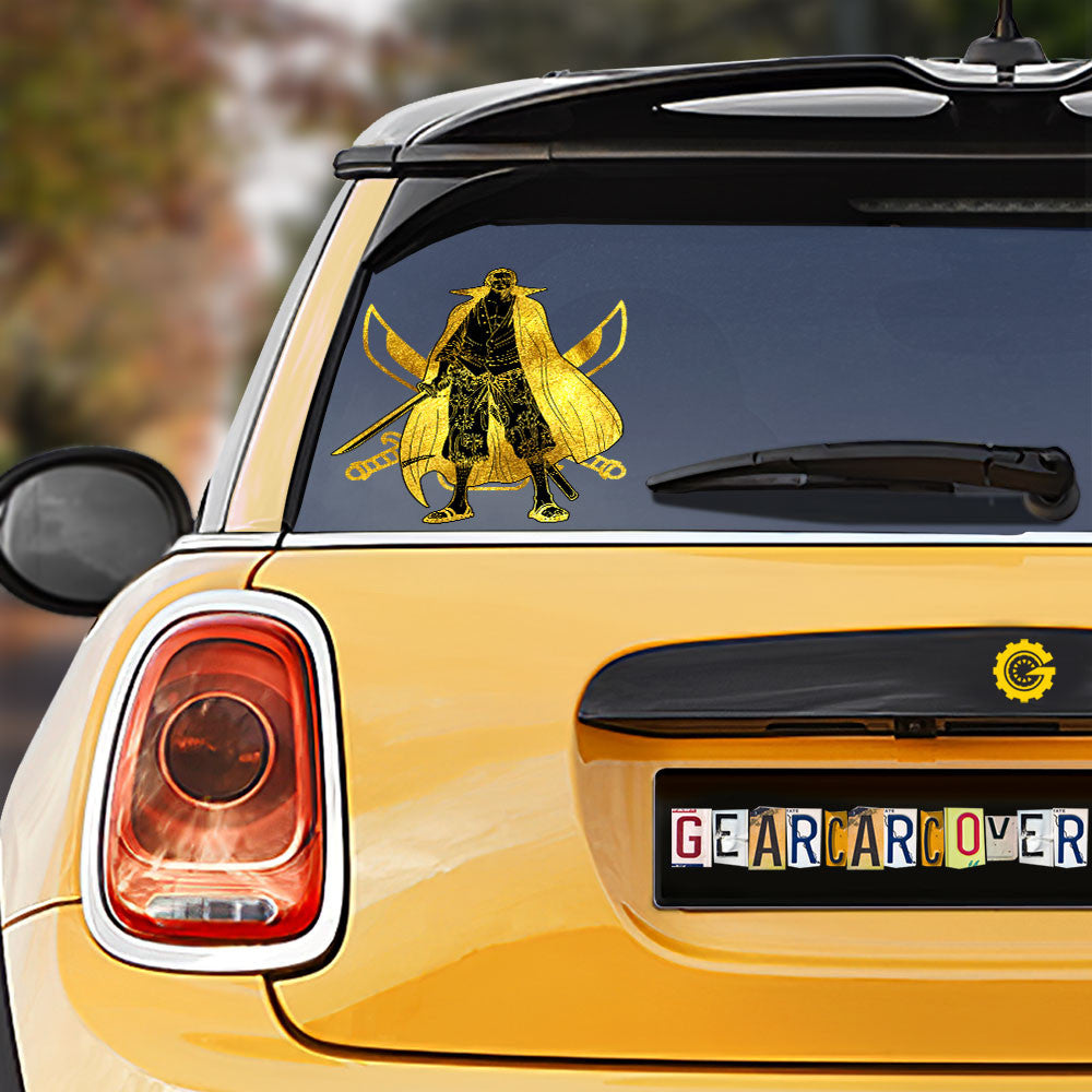 Shanks Car Sticker Custom Gold Silhouette Style - Gearcarcover - 1