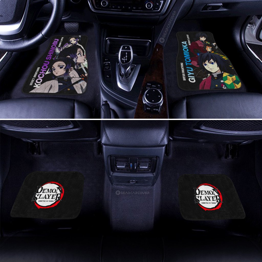 Shinobu And Giyuu Car Floor Mats Custom - Gearcarcover - 3
