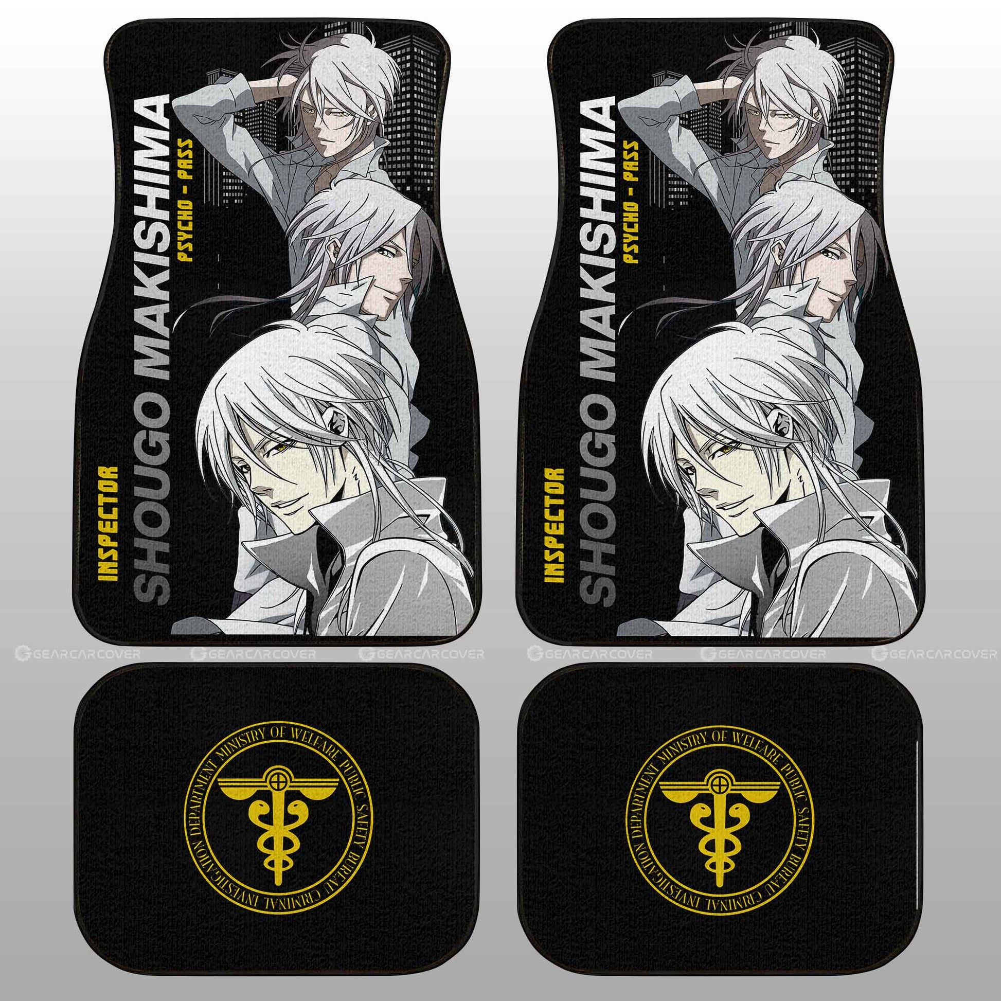 Shougo Makishima Car Floor Mats Custom Psycho-Pass Car Accessories - Gearcarcover - 2