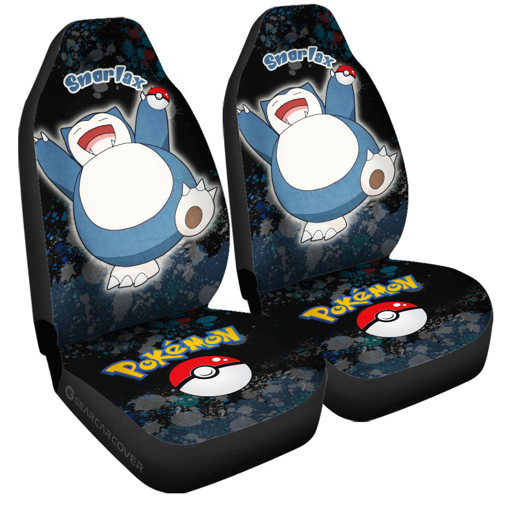 Snorlax Car Seat Covers Custom Tie Dye Style Anime Car Accessories - Gearcarcover - 3