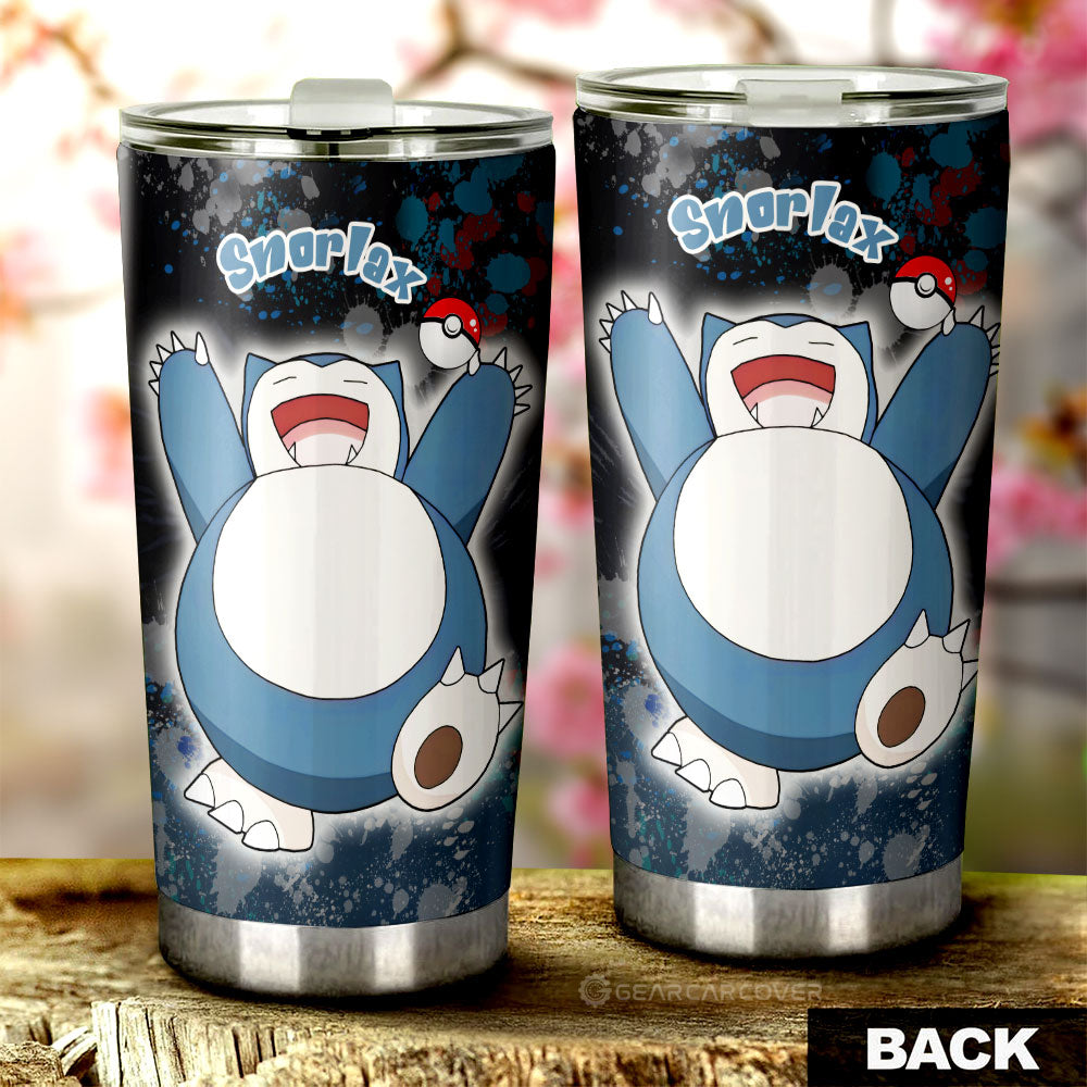 Snorlax Tumbler Cup Custom Tie Dye Style Anime Car Accessories - Gearcarcover - 3