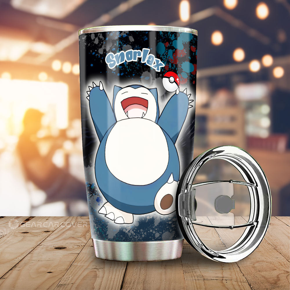 Snorlax Tumbler Cup Custom Tie Dye Style Anime Car Accessories - Gearcarcover - 1