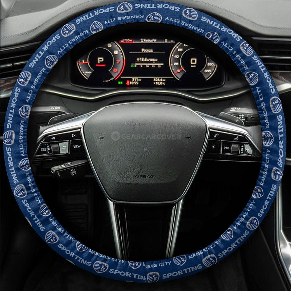Sporting Kansas City Steering Wheel Cover Sporty Team Collection - Gearcarcover - 3