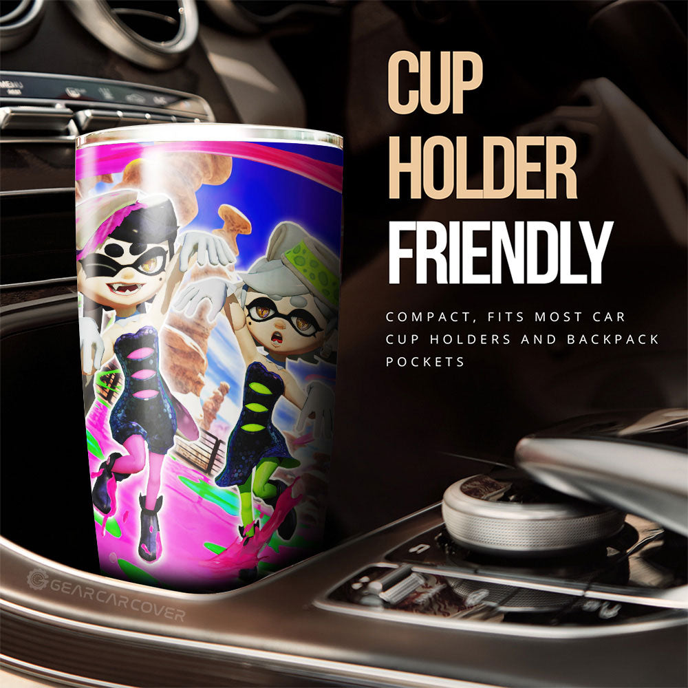 Squid Sisters Splatoon Tumbler Cup Custom Car Accessories - Gearcarcover - 3