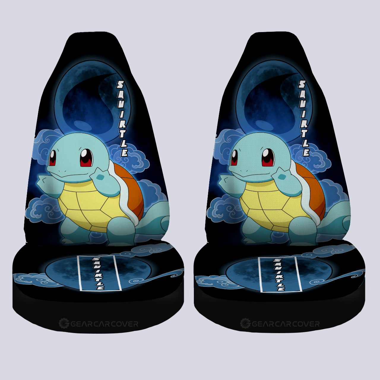 Squirtle Car Seat Covers Custom Anime Car Accessories For Anime Fans - Gearcarcover - 4