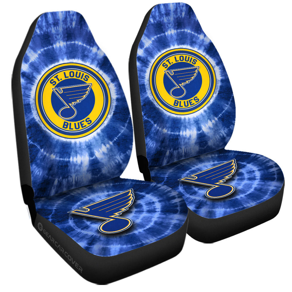 St Louis Blues Car Seat Covers Custom Tie Dye Car Accessories - Gearcarcover - 3