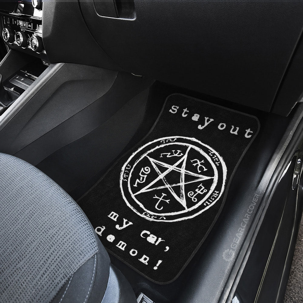 Stay Out My Car Demon Car Floor Mats Custom Supernatural Car Accessories - Gearcarcover - 3