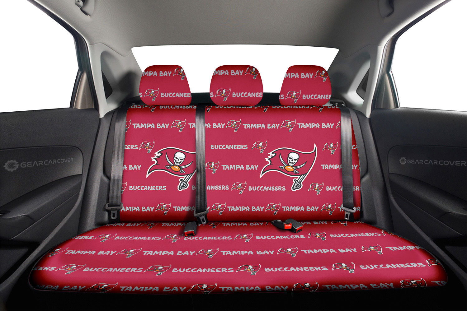 Tampa Bay Buccaneers Car Back Seat Covers Sporty Team Collection - Gearcarcover - 2