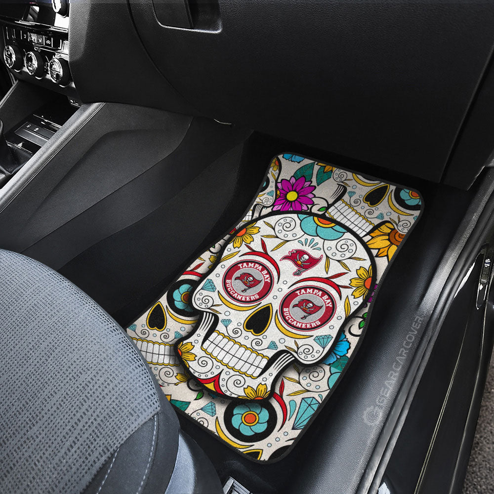 Tampa Bay Buccaneers Car Floor Mats Custom Sugar Skull Car Accessories - Gearcarcover - 3