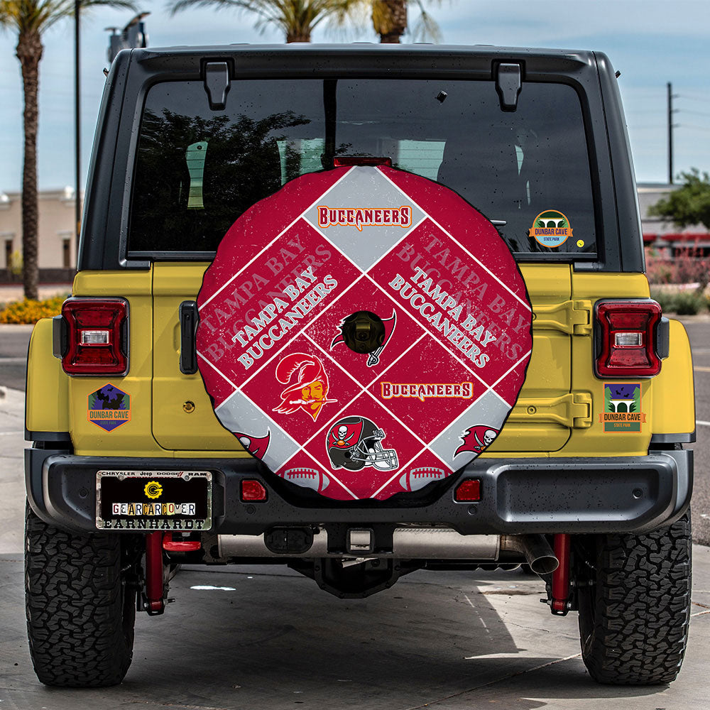 Tampa Bay Buccaneers Spare Tire Covers Camera Hole Sporty Team Collection - Gearcarcover - 2