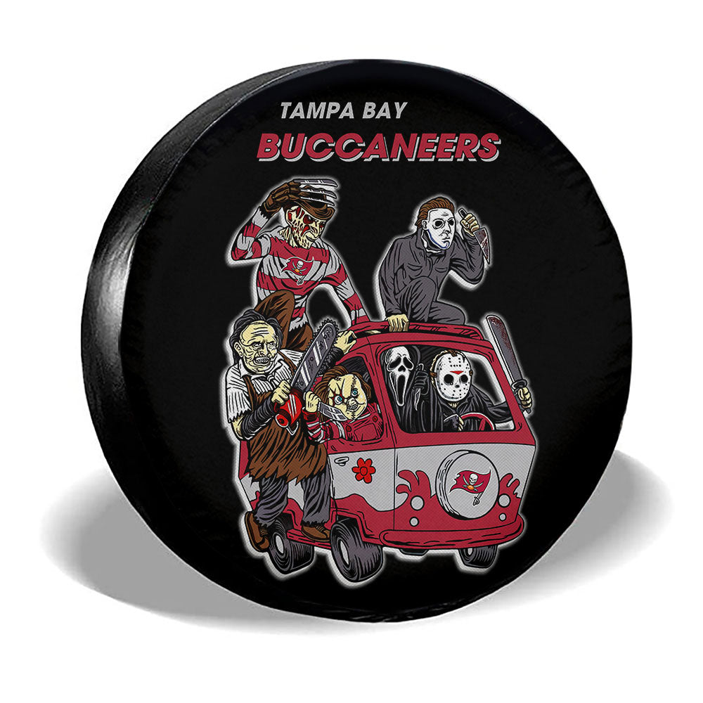 Tampa Bay Buccaneers Spare Tire Covers Horror Characters Car Accessories - Gearcarcover - 3